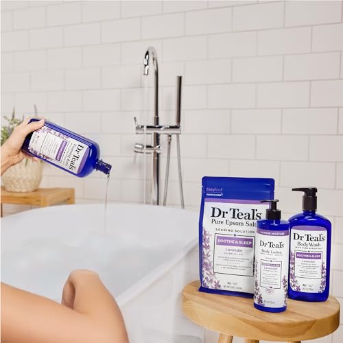 Dr Teal's Foaming Bath with Pure Epsom Salt, Soothe & Sleep with Lavender, 34 fl oz (Pack of 2) - Image 7