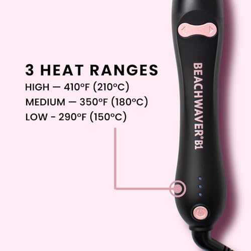 Beachwaver B1 Rotating Curling Iron - Automatic 1 Inch Ceramic Curling Iron - Easy-to-Use Spinning Wand for Long-Lasting Waves - Auto-Shut Off, Travel-Friendly, Dual Voltage (BW160) in Midnight Rose - Image 7