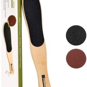 Professional Spa Quality Foot Rasp/Callus Remover Double Sided Wood Foot File for Pedicure and Foot Care - Can Be Used On Both Wet and Dry Feet Achieve Smooth, Silky Feet