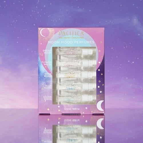 Pacifica Beauty Mood Moons Spray Perfume Set, Fragrances, Travel Perfume, Dream Moon, Flower Moon, Neon Moon, Blue Moon, Silver, Moon, Clean Perfume, Mini Perfume, Vegan, 0.05 fl oz Each (Set of 5) - Image 10