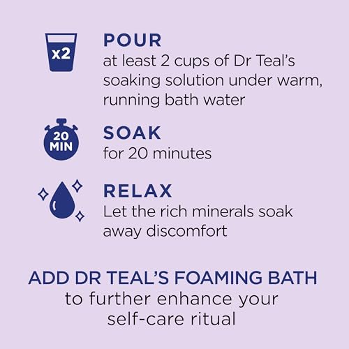 Dr Teal's Pure Epsom Magnesium Salt Soak, Soothe & Sleep with Lavender, 3 lbs - Image 3