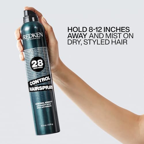 Redken Control Hairspray 28 | High-Hold Hair Spray for Women | Flake-Free, Quick-Dry Finish | Long-Lasting Frizz Protection | Humidity Resistance | 24 Hour Style Control | For All Hair Types - Image 6