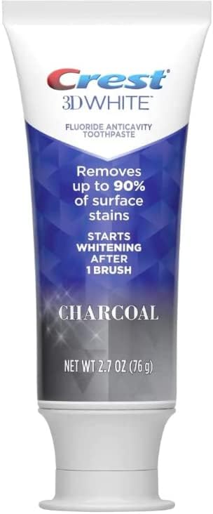 Crest 3D White Charcoal Teeth Whitening Toothpaste, Enamel Safe - 2.7 oz (76g) - Pack of 2 - Image 2