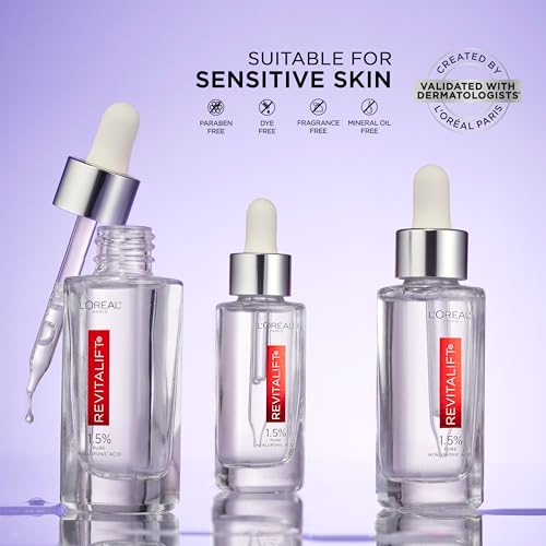 L'Oreal Paris Revitalift 1.5% Pure Hyaluronic Acid Face Serum, Hydrate & Reduce Wrinkles, Fragrance Free 1 oz - Image 6