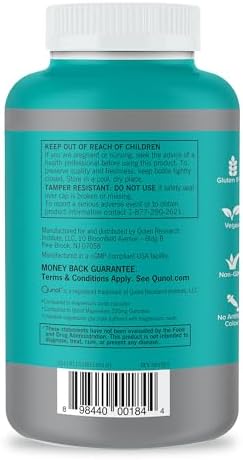 Qunol Magnesium Capsules 420mg, 100% DV, High Absorption Magnesium Supplement, Extra Strength, Bone and Muscle Health Supplement, 180 Count - Image 9