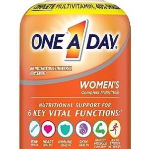 ONE A DAY Womens Complete Daily Multivitamin with Vitamin A, B , C, D, and E, Calcium and Magnesium, Immune Health Support, 200 Count