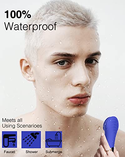 NågraCoola CLIE Facial Cleansing Brush, Waterproof and Rechargeable Face Scrub Brush for Men & Women, Cleansing, Exfoliating and Massaging, Electric Face Scrubber - Blue - Image 2