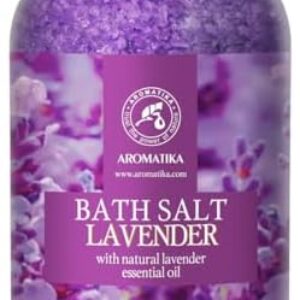 Lavender Bath Salt with Natural Lavender Essential Oil 21.16 Oz - Lavanda Salt 600g - Aromatherapy Salts Lavender - Relax