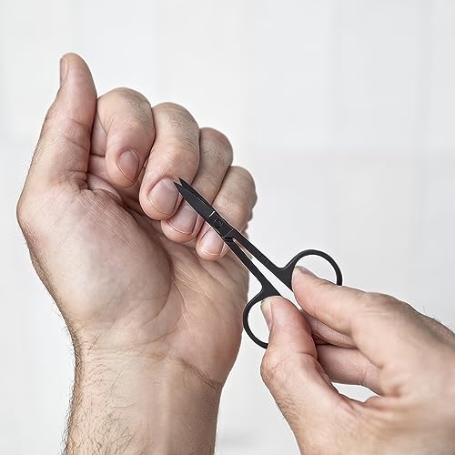 MANSCAPED® Shears 3.0, 5-Piece Precision Men’s Nail Grooming Travel Kit, Stainless Steel Manicure Set with Fingernail & Toenail Clippers, Nail File, Slant Tip Tweezers, Cuticle Scissors, Travel Case - Image 6