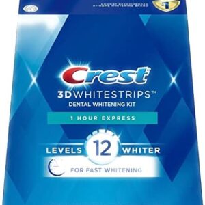 Crest 3D Whitestrips, 1 Hour Express, Teeth Whitening Strip Kit, 20 Strips (10 Count Pack)