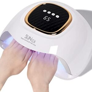 UV LED Nail Lamp, MIRAGE LAYON 288W Nail Curing Lamps for Home & Salon, Led Nail Dryer for Gel Polish with Automatic Sensor/4 Timer Setting, Professional Nail Art Tools for Fingernail and Toenail Nail