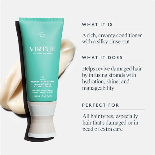 Virtue Recovery Conditioner with Keratin Hydrates, Softens, and Renews Damaged Hair, Sulfate Free, Color Safe - Image 2
