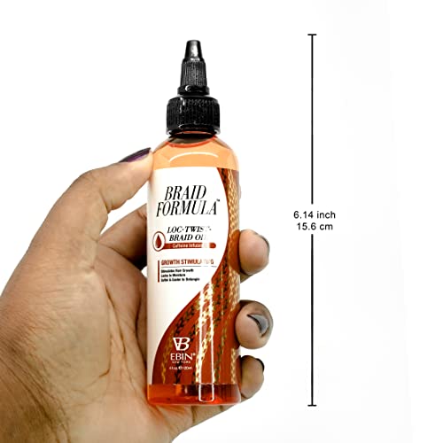 EBIN NEW YORK Loc, Twist, Braid oil - Citrus, 4oz/ 120ml | Moisturizing and soothing Formula with Citrus Oil - Perfect for Braids - Image 4