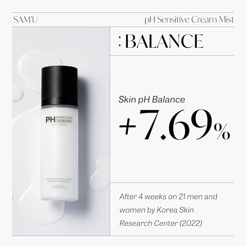 SAM’U pH Sensitive Cream Mist – Ceramide Hydrating Spray Mist with Hyaluronic Acid & Allantoin – Korean Skin Care, Moisturizing & Barrier-Boosting Mist for Dewy Skin – 3.38 Fl. Oz - Image 4