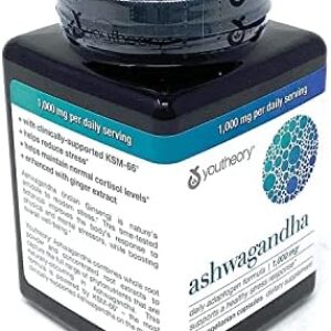 Organic KSM-66 Ashwagandha Vegetarian Supplements 150 Capsules, 1000mg per Daily Serving,Help Support A Healthy Stress Response