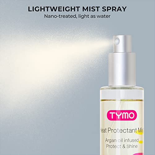 TYMO Heat Protectant Spray for Hair with Argan Oil for Styling Tools, Heat Protection Spray to Smooth & Hydrate, Natural Clean Formulation, Multi-benefit Treatment, Lightweight for All Hair Types - Image 6