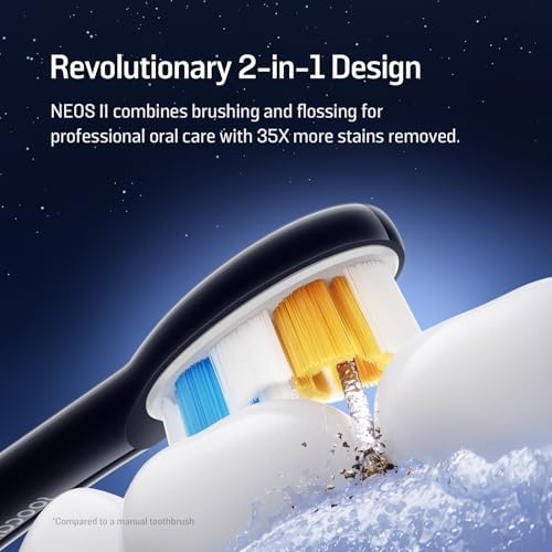 Soocas NEOS II Refresh Set - Electric Toothbrush with Water Flosser, Sonic Electric Toothbrush for Adults, Water Flosser for Teeth, Portable Flossing Toothbrush, 100% Plaque Removal, Dark Violet - Image 2