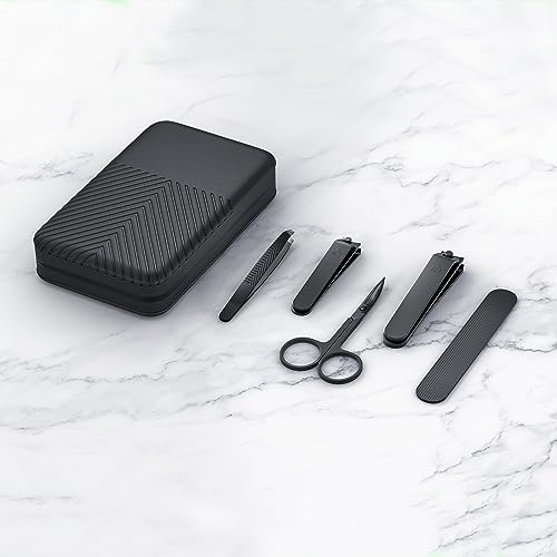MANSCAPED® Shears 3.0, 5-Piece Precision Men’s Nail Grooming Travel Kit, Stainless Steel Manicure Set with Fingernail & Toenail Clippers, Nail File, Slant Tip Tweezers, Cuticle Scissors, Travel Case - Image 3