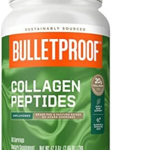 Bulletproof Unflavored Collagen Peptides Powder, 42.3 Ounces, Grass-Fed Collagen Protein and Amino Acids for Skin, Bone and Joint Support, Pasture Raised, No Added Hormones