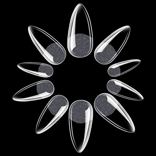 UNA GELLA Almond Fake Nails 216pcs Almond Press on Nails Pre-shape Almond Nails Tips for Full Cover Acrylic Almond Nails French False Nails For Nail Extension Nail Art, DIY Salon 12 Sizes Gelly Tips - Image 8
