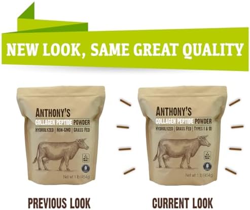 Anthony's Collagen Peptide Powder, 1 lb, Pure Hydrolyzed, Gluten Free, Keto and Paleo Friendly, Grass Fed, Unflavored, Non GMO - Image 2