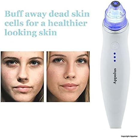 Microdermabrasion Machine - Appolus Premium Diamond Microdermabrasion Anti-Aging SkinTightening Device - 2 Diamond Tips - 5 Heads - Blackhead Blemishes Remover - Pore Line Wrinkle Sagging Minimizer - Image 3