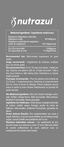 Nutrazul Active Magnesium and Zinc Effervescent Tablets | 20 Tablets | Magnesium Supplements for Muscle Recovery & Electrolyte Balance | Orange Flavor - Image 3