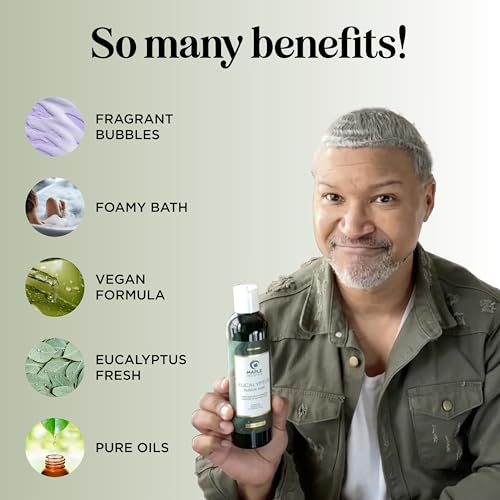 Premium Eucalyptus Bubble Bath Soap - Sulfate Free Adult Bubble Bath for Women and Men with Relaxing Essential Oils with Vitamin E - Foaming Bath Oil for Dry Skin Featuring Aromatherapy Oils - Image 2