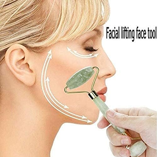 Jade Gua Sha Facial Massager Set - 5 in 1 Skin Care Tools With Roller and Massager - Image 6