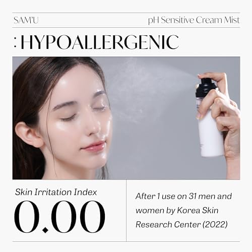 SAM’U pH Sensitive Cream Mist – Ceramide Hydrating Spray Mist with Hyaluronic Acid & Allantoin – Korean Skin Care, Moisturizing & Barrier-Boosting Mist for Dewy Skin – 3.38 Fl. Oz - Image 7