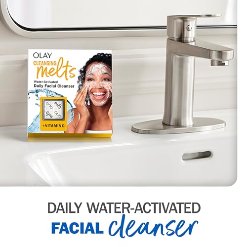 Olay Cleansing Melts + Vitamin C Face Cleanser, 64 ct. total (2 x 32 ct.), Water-Activated Face Wash to Clean, Tone, and Refresh - Image 8