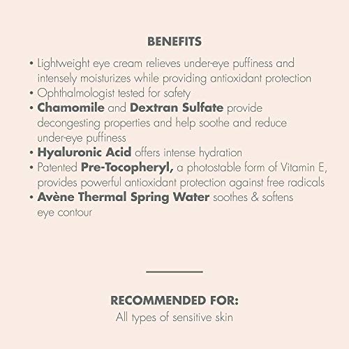 Eau Thermale Avene Soothing Eye Contour Cream, Fragrance Free, Eczema Prone, Sensitive Skin 0.33 Oz - Image 4