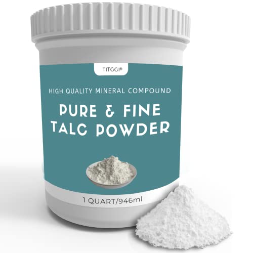 1 Quart Super Purity Talcum Powder, Extremely Fine Talc Powder for Chalk Painting, Multiple Purpose Talcum Powder Unscented with Excellent Lubrication, for Bike and Auto Tire Repairing - by TITGGI