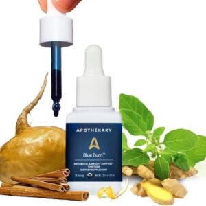 Apothékary Blue Burn Tincture, Dietary Metabolism Support Supplement 1.22 Fl Oz, 30 Servings
