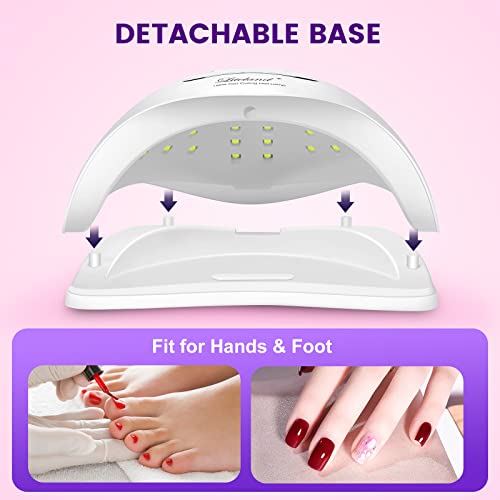 UV Gel Nail Lamp,150W UV Nail Dryer LED Light for Gel Polish-4 Timers Professional Nail Art Accessories,Curing Gel Toe Nails - Image 6