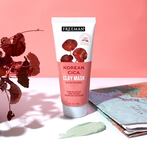 Freeman Exotic Blends Korean Cica Clay Face Mask, Skin Calming Facial Mask, Helps Clear Acne, Soothes & Strengthens Skin Barrier, Clean Skincare, For All Skin Types, 6 fl. oz./175 ml. Tube - Image 5