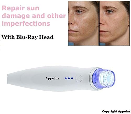 Microdermabrasion Machine - Appolus Premium Diamond Microdermabrasion Anti-Aging SkinTightening Device - 2 Diamond Tips - 5 Heads - Blackhead Blemishes Remover - Pore Line Wrinkle Sagging Minimizer - Image 5