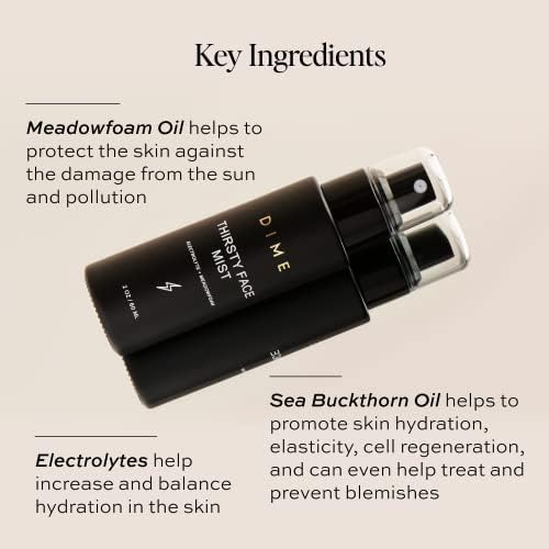 DIME Beauty Thirsty Face Mist with Electrolytes, Meadowfoam, and Sea Buckthorn, Hydrating Facial Spray, 2 oz / 60 ml - Image 5