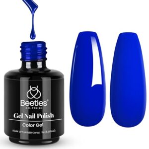 Beetles Gel Nail Polish Paulina Lapis Blue Color Translucent Soak Off Uv LED Nail Lamp Gel Polish, Blue Color Soak Off U V LED Gel Polish Nail Art Design Manicure Salon DIY Salon Gel