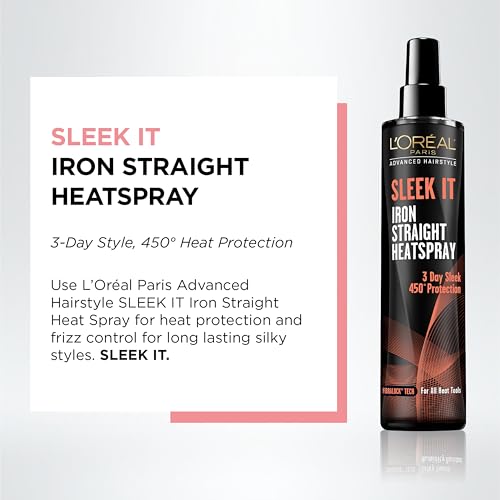 L'Oréal Paris Advanced Hairstyle Sleek It Iron Straight Heat Spray, 5.7 Ounce - Image 2