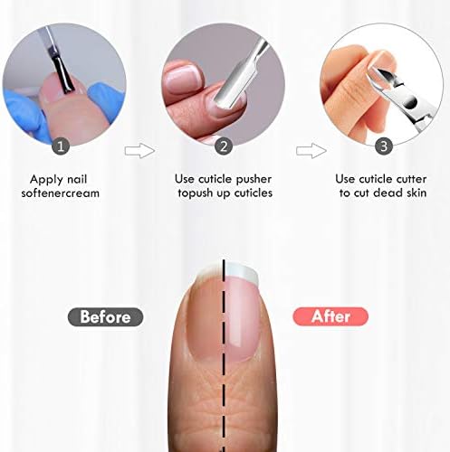 Cuticle Trimmer Cuticle Remover with Cuticle Pusher, XUNXMAS Professional Stainless Steel Durable Pedicure Manicure Tools Cutter Nipper Scissor Clipper for Fingernails and Toenails Dead Skin Silver - Image 6