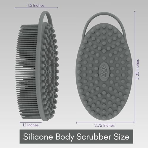 Avilana Silicone Body Scrubber – Dual-Sided Silicone Loofah for Shower, Body Scrubber for Men & Women, Gentle Loofa Alternative, Easy-to-Clean Silicone Body Scrubber Exfoliator - Image 7