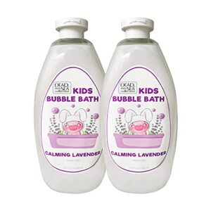 Dead Sea Collection Bubble Bath Kids with Lavender - Cleansing and Moisturizing Liquid Bubble Bath - Lavender Oil and Pure Dead Sea Minerals - Pack of 2 Large Bottles (67.6 fl.oz)