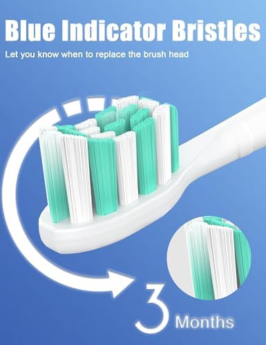 Toothbrush Replacement Heads for Philips Sonicare ProtectiveClean DailyClean Electric Toothbrush Head 1 2 Series Plaque Control Gum 4100 5100 C1 C2 G2 Snap-on, 10 Pack - Image 5