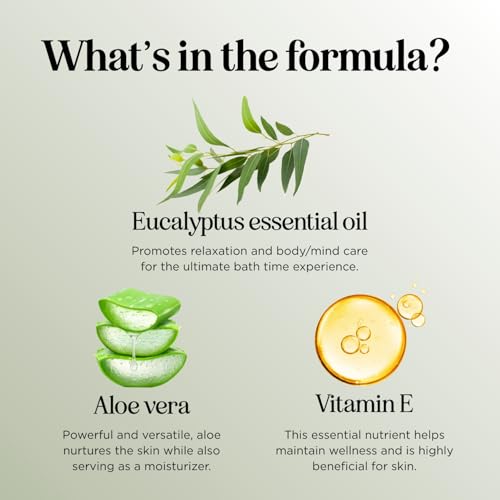 Premium Eucalyptus Bubble Bath Soap - Sulfate Free Adult Bubble Bath for Women and Men with Relaxing Essential Oils with Vitamin E - Foaming Bath Oil for Dry Skin Featuring Aromatherapy Oils - Image 4