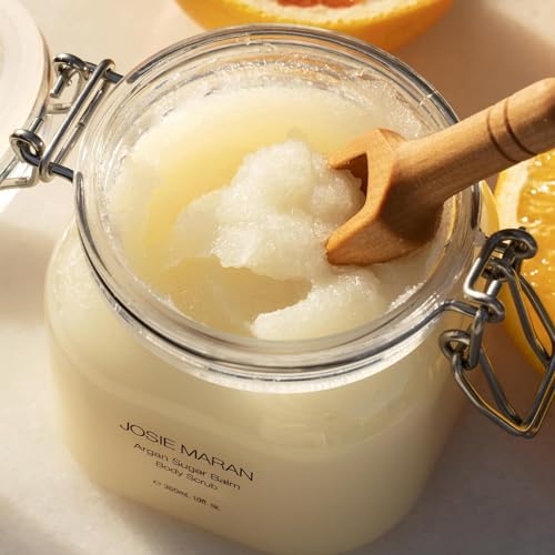 Josie Maran Sugar Body Scrub - Argan Oil Exfoliating Sugar Scrub with Coconut Oil & Shea Butter - Softens, Smooths & Hydrates Dry Skin - Vegan & Cruelty Free - Sweet Clementine (10 oz) - Image 5
