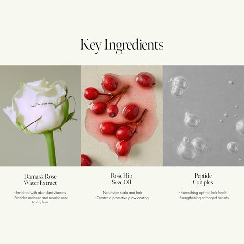 Rosy Night Vegan Hair Perfume Long-Lasting Floral Musky Scented with Damask Rose Extract, Rosehip Oil, Peptide Complex for All Hair Type, Free of Silicone & Parabens (3.38 fl. Oz) - Image 3