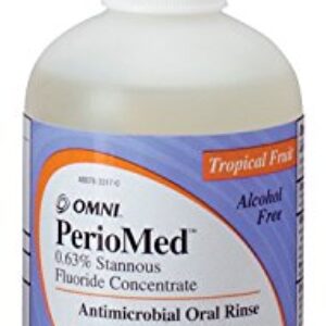 3M ESPE 12105F PerioMed 0.63% Stannous Fluoride Oral Rinse Concentrate Refill, Tropical Fruit Flavor, 10 oz. Bottle with Pump