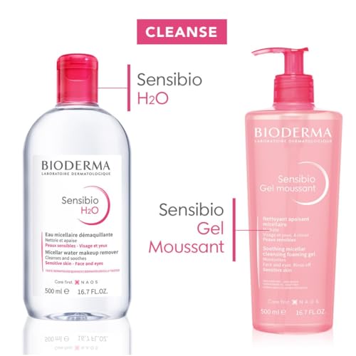 Bioderma Sensibio H2O Micellar Water, Makeup Remover, Gentle for Skin, Fragrance-Free & Alcohol-Free, No Rinse Skincare With Micellar Technology for Normal To Sensitive Skin Types - Image 6