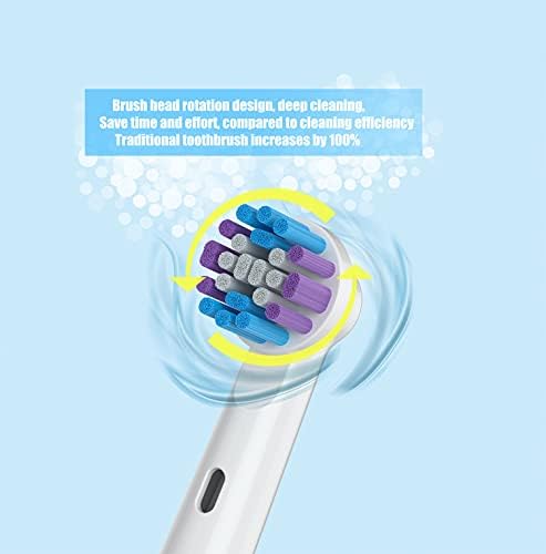 Replacement Toothbrush Heads for Oral-B, 4 Pack Replacement Heads Compatible with Oral B Braun Electric Toothbrush (4 Pack) - Image 3